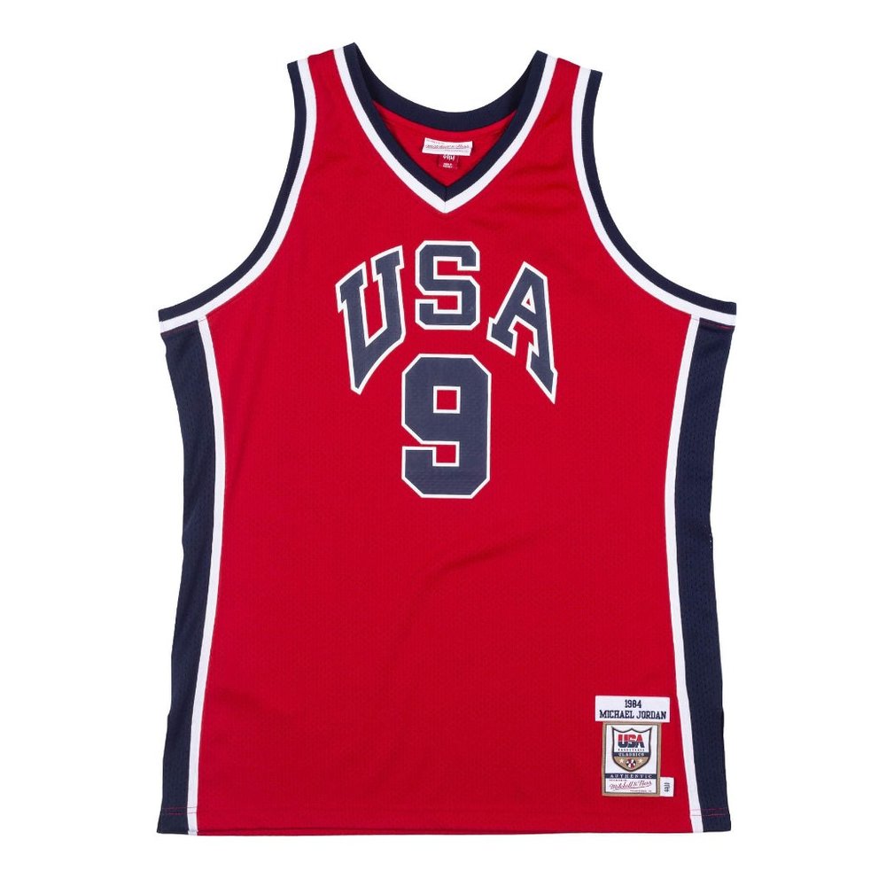 Mitchell & Ness Michael Jordan Red USA Olympic Basketball Authentic 1984 Jersey - Picture 7 of 7
